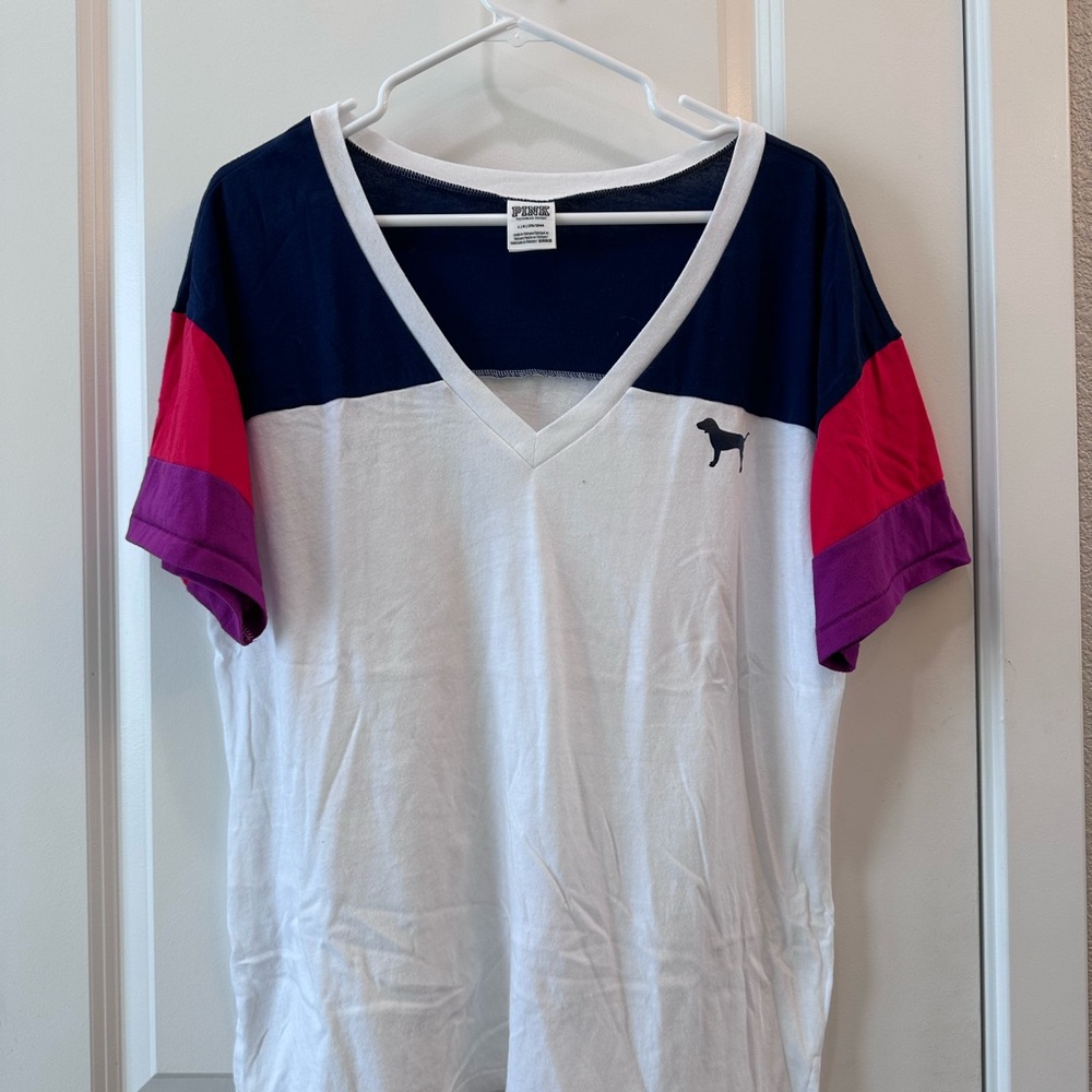 Colorblock V-Neck T-Shirt